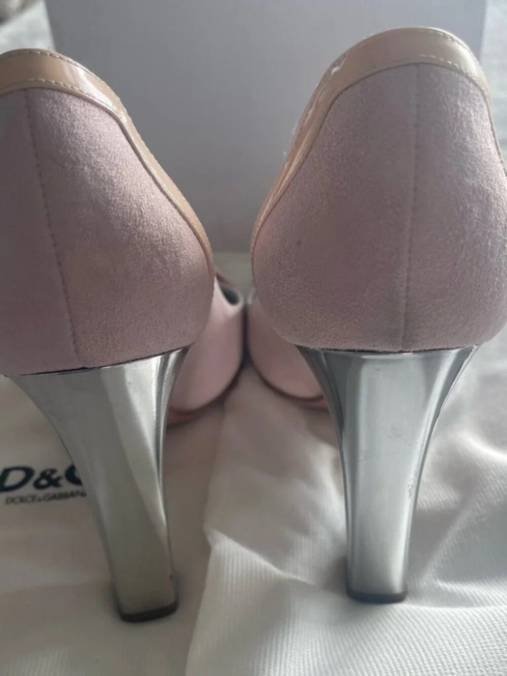 Dolce Gabbana Cap Toe Pumps Pink suede - Picture 4 of 10